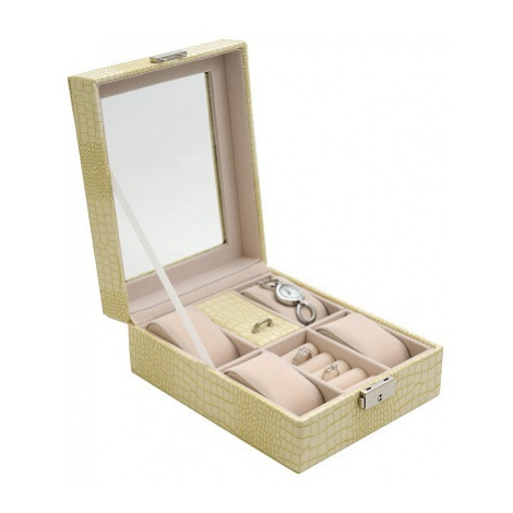 JK BOX SP-1810/A20, Dámská kazeta na hodinky a šperky krémová
