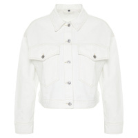 Trendyol White Oversize Denim Jacket