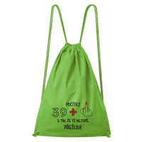 DOBRÝ TRIKO Bavlněný batoh k narozeninám 39+1 Barva: Apple green