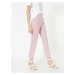 Koton Women's Pink Striped Jeans