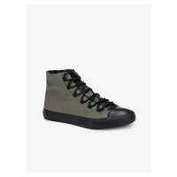 Černo-zelené pánské sneakers boty Ombre Clothing T378