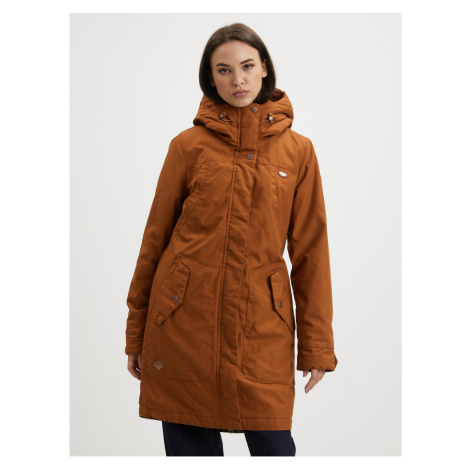 Světle hnědý dámský zimní kabát s kapucí Ragwear Jannisa