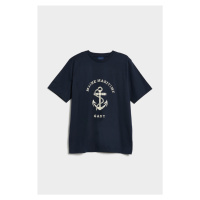 TRIČKO GANT D2. MARITIME T-SHIRT modrá