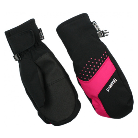 BLIZZARD-Mitten junior ski gloves, black/pink 20 Černá