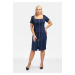 Karko Woman's Dress SC132 Navy Blue