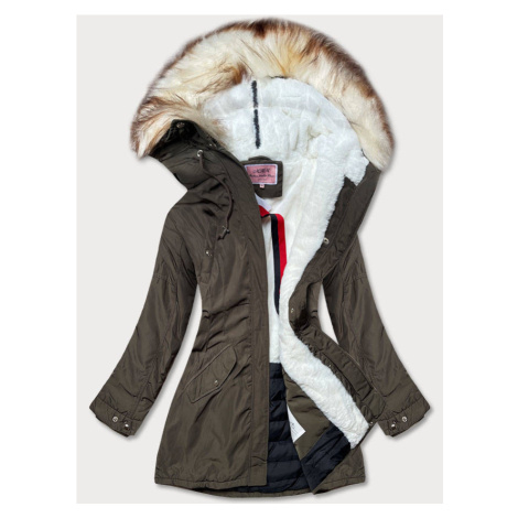 Teplá dámská zimní bunda v barvě (W170) MHM