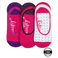 Ponožky Meatfly Low Socks Triple Pack, Fuchsia Dots