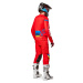 Motokrosové kalhoty Alpinestars Techstar Quadro červená/žlutá fluo/modrá