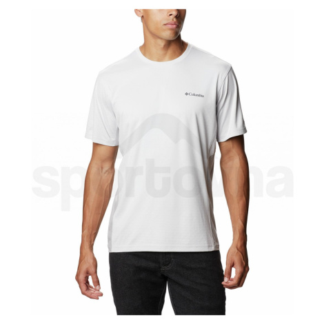 Tričko Columbia M Zero Ice Cirro-Cool™ SS Shirt M - bílá/šedá