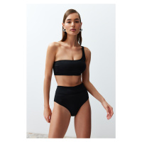 Trendyol Black Single Shoulder High Waist Regular Bikini Set