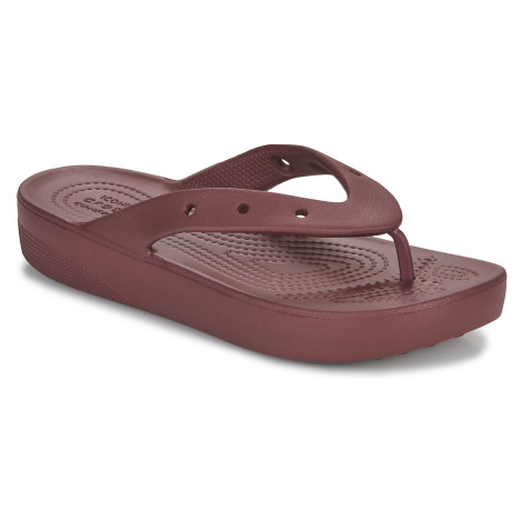 Crocs Classic Platform Flip W Bordó