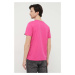 Bavlněné tričko Alpha Industries růžová barva, s potiskem