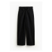 H & M - Plandavé keprové kalhoty - černá