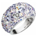 Evolution Group Stříbrný prsten s krystaly Swarovski fialový 35028.3 violet