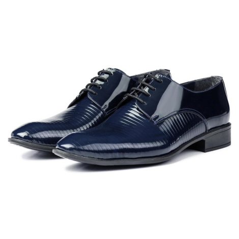 Ducavelli Shine Pánské klasické boty z pravé kůže, tmavě modré