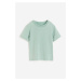 H & M - Bavlněné tričko - zelená