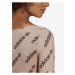 Béžové dámské vzorované zkrácené tričko adidas Originals