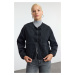 Trendyol Black Front Tie Oversize Denim Jacket