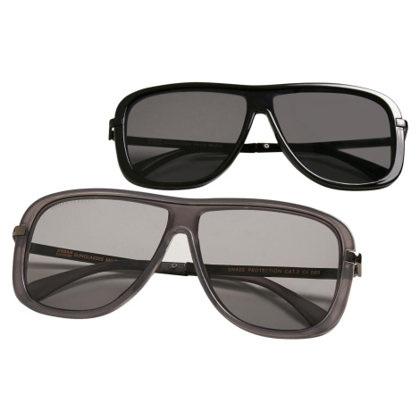 Sluneční brýle Milos 2-Pack černá/černá+šedá/šedá Urban Classics