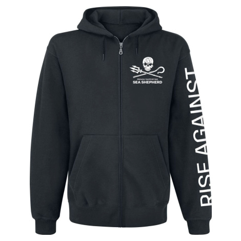 Rise Against Sea Shepherd Cooperation - Our Precious Time Is Running Out Mikina s kapucí na zip 