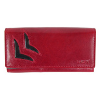 Lagen Dámská kožená peněženka 26011/T červeno-černá