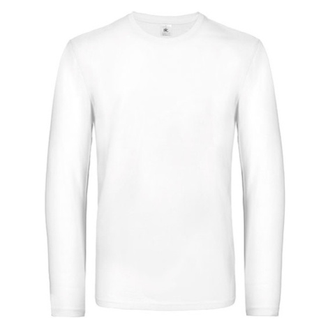 B&amp;C Pánské tričko s dlouhým rukávem TU07T White B&C