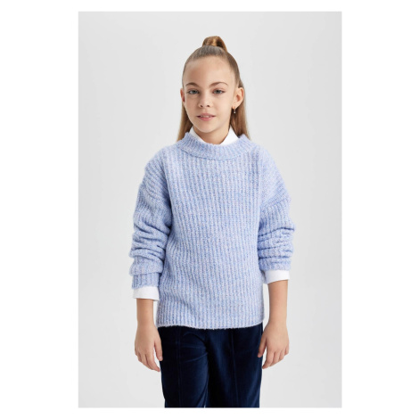 DEFACTO Girl's Crew Neck Sweater