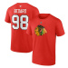 Chicago Blackhawks pánské tričko Connor Bedard #98 Draft 2023 Stack Logo Name & Number Red
