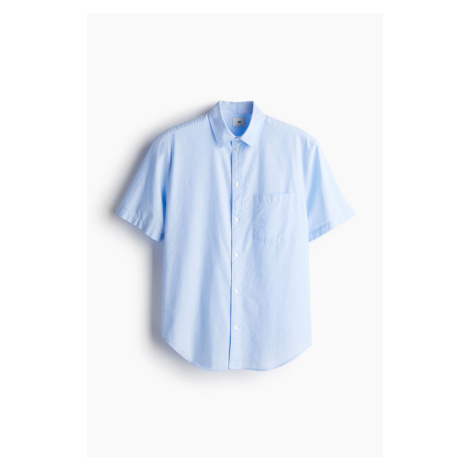 H & M - Košile's krátkým rukávem Regular Fit - modrá H&M