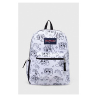 Batoh Jansport bílá barva, velký, vzorovaný