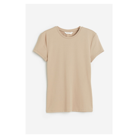 H & M - Přiléhavé tričko - hnědá H&M