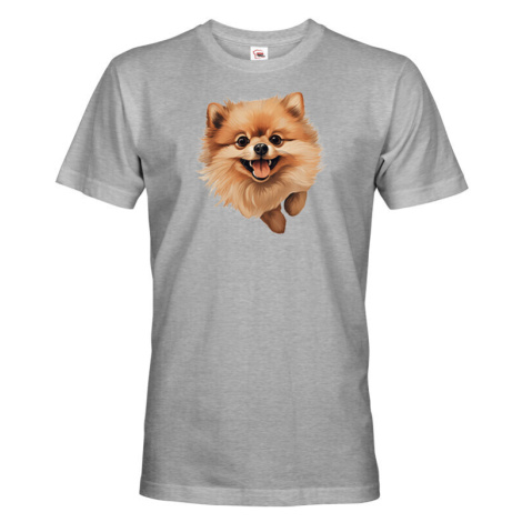 Pánské tričko s potiskem Pomerianský špic -  tričko pro milovníky psů BezvaTriko