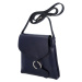 Kožená elegantní crossbody kabelka Arlette, tmavě modrá