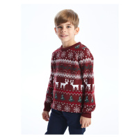 LC Waikiki Lcw Crew Neck Christmas Themed Long Sleeve Boy's Knitwear Sweater