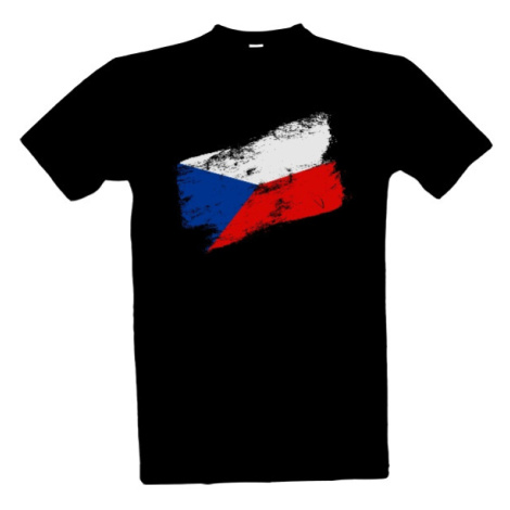 Pánské tričko Česká národní vlajka osoupana