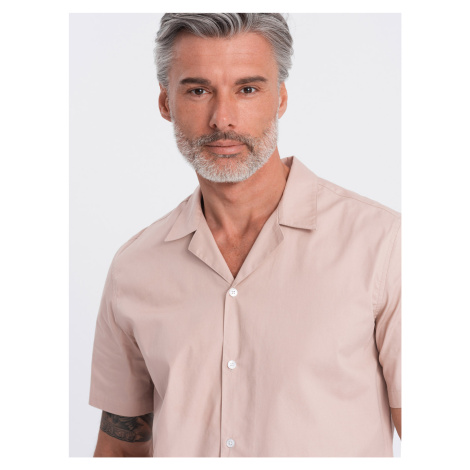 Pánská košile s krátkým rukávem s kubánským límečkem V3 - ESPIR