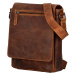 Pánská trendy kožená crossbody Laurence, camel