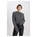 DEFACTO Crop Crew Neck Thessaloniki Fabric Sweater