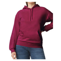 Gildan Unisex mikina s kapucí GSF500 Maroon