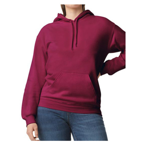 Gildan Unisex mikina s kapucí GSF500 Maroon