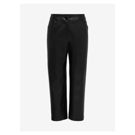 Černé koženkové kalhoty ONLY CARMAKOMA Sandy - Dámské