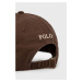 Bavlněná baseballová čepice Polo Ralph Lauren hnědá barva, s aplikací
