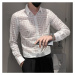 Luxusní košile s průhlednými geometrickými vzory