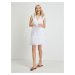 Bílé dámské krajkované krátké šaty se zavazováním Guess Mykonos - Dámské