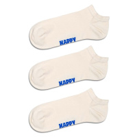 Ponožky Happy Socks Solid Low 3-pack bílá barva