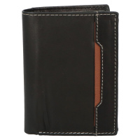 Trendová pánská kožená peněženka Vero, černo - hnědá