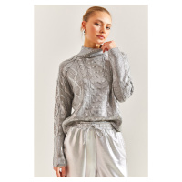 Bianco Lucci Women's Patterned Knitwear Sweater