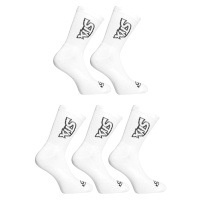 5PACK ponožky Styx vysoké bílé (5HV1061)