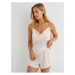 Koton Pajama Tops with a Plunger Collar Thin Straps Bridal