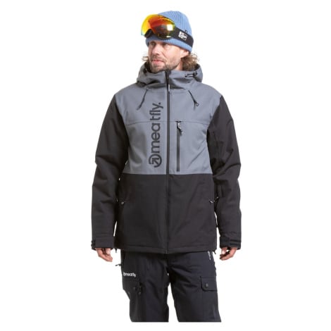 Meatfly pánská SNB & SKI bunda Manifold Dark Grey / Black | Černá